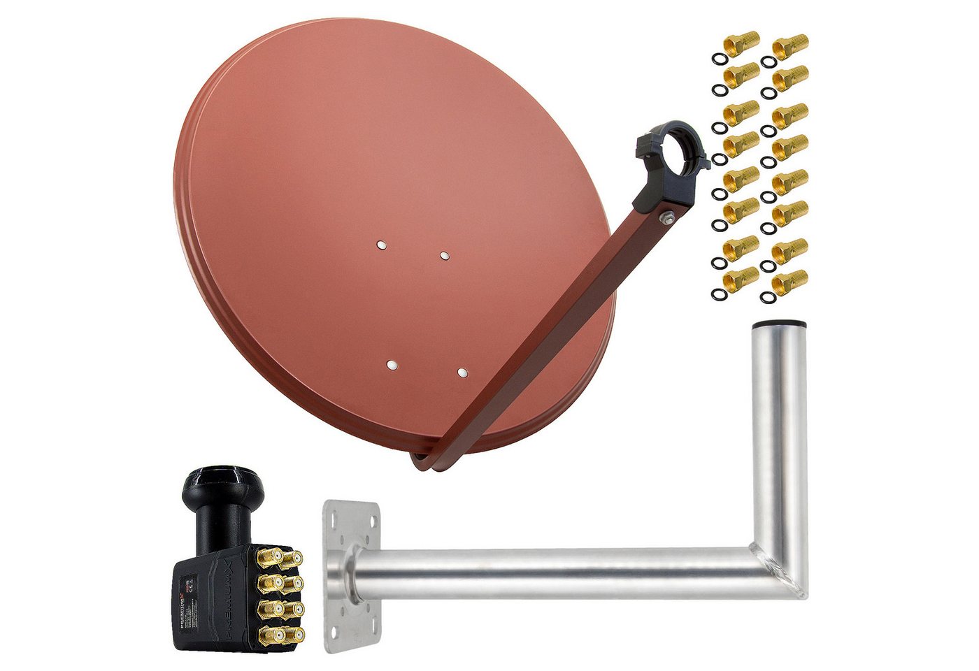 PremiumX SAT Anlage 80cm Satellitenantenne Octo LNB Wandhalter 45cm SAT-Antenne PremiumX SAT Anlage 80cm Satellitenantenne Octo LNB Wandhalter 45cm SAT-Antenne von PremiumX