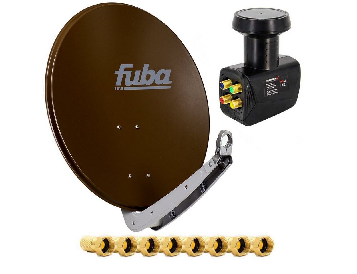 PremiumX SAT Anlage DAA 650 B + PremiumX Quad LNB 4 Teilnehmer + 8x F-Stecker SAT-Antenne PremiumX SAT Anlage DAA 650 B + PremiumX Quad LNB 4 Teilnehmer + 8x F-Stecker SAT-Antenne von PremiumX
