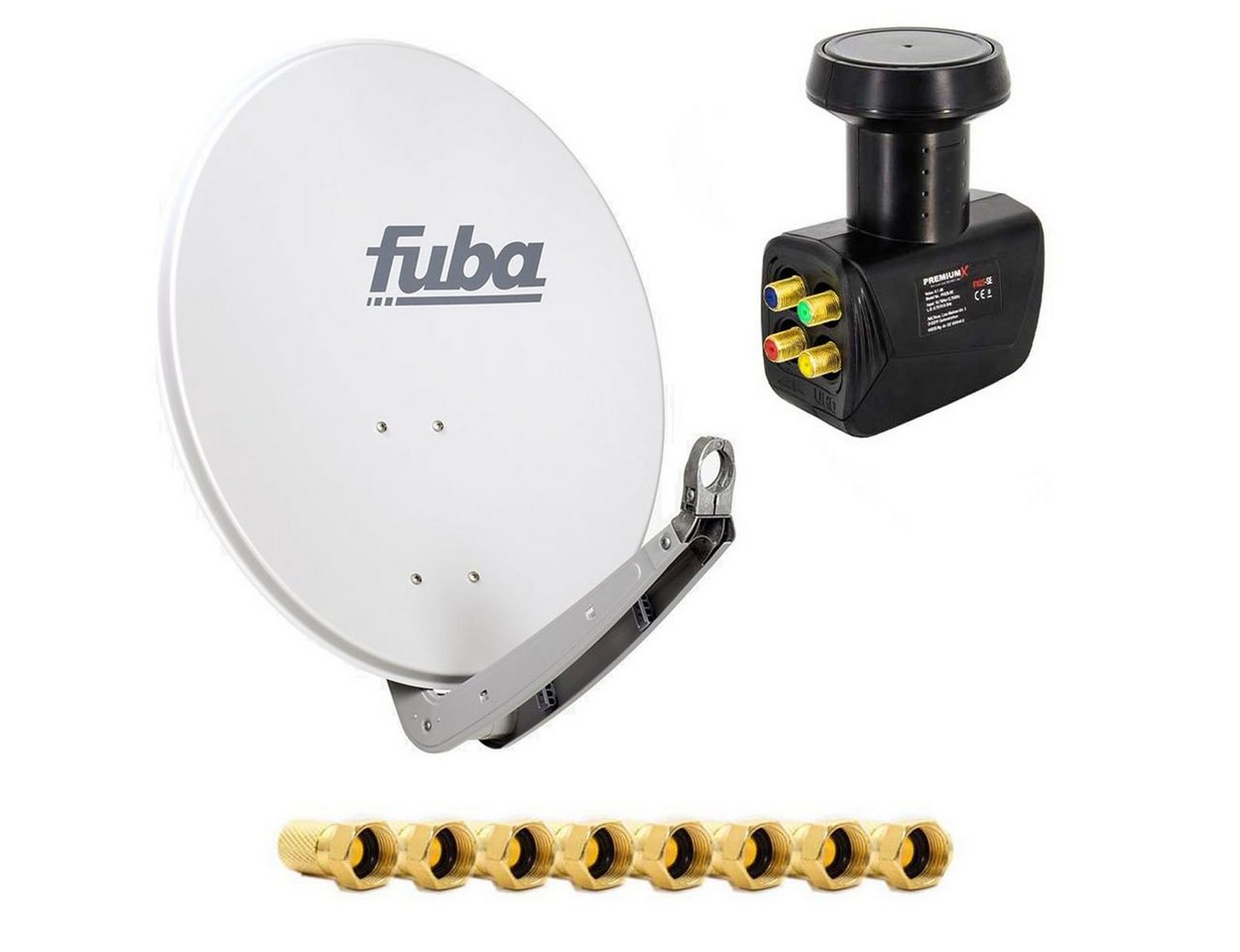 PremiumX SAT Anlage DAA 650 G PremiumX Quad LNB inkl. 8x F-Stecker 4 Teilnehmer SAT-Antenne PremiumX SAT Anlage DAA 650 G PremiumX Quad LNB inkl. 8x F-Stecker 4 Teilnehmer SAT-Antenne von PremiumX
