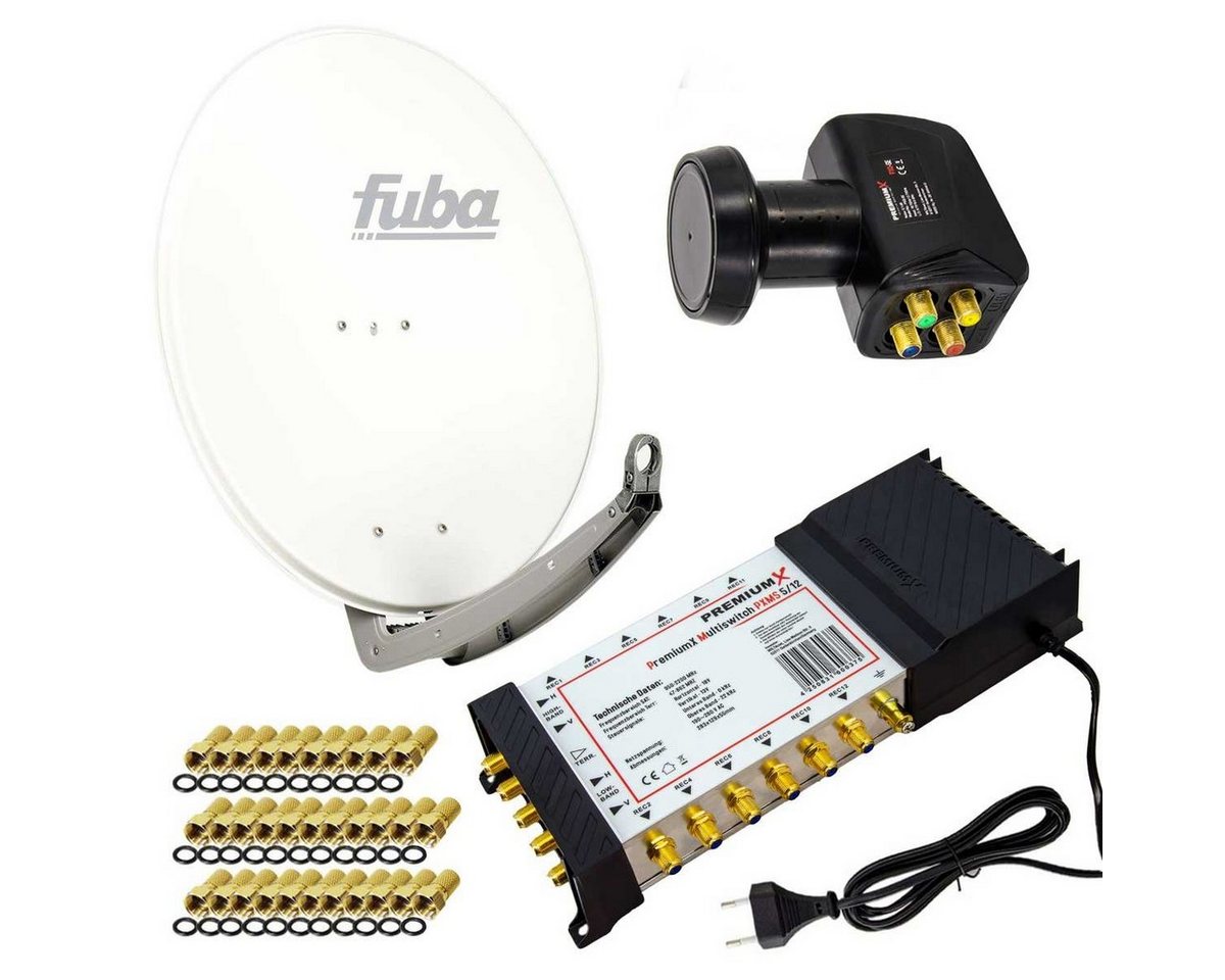 PremiumX SAT Anlage Fuba DAA 780 W Antenne 5/12 Multiswitch LNB F-Stecker SAT-Antenne von PremiumX