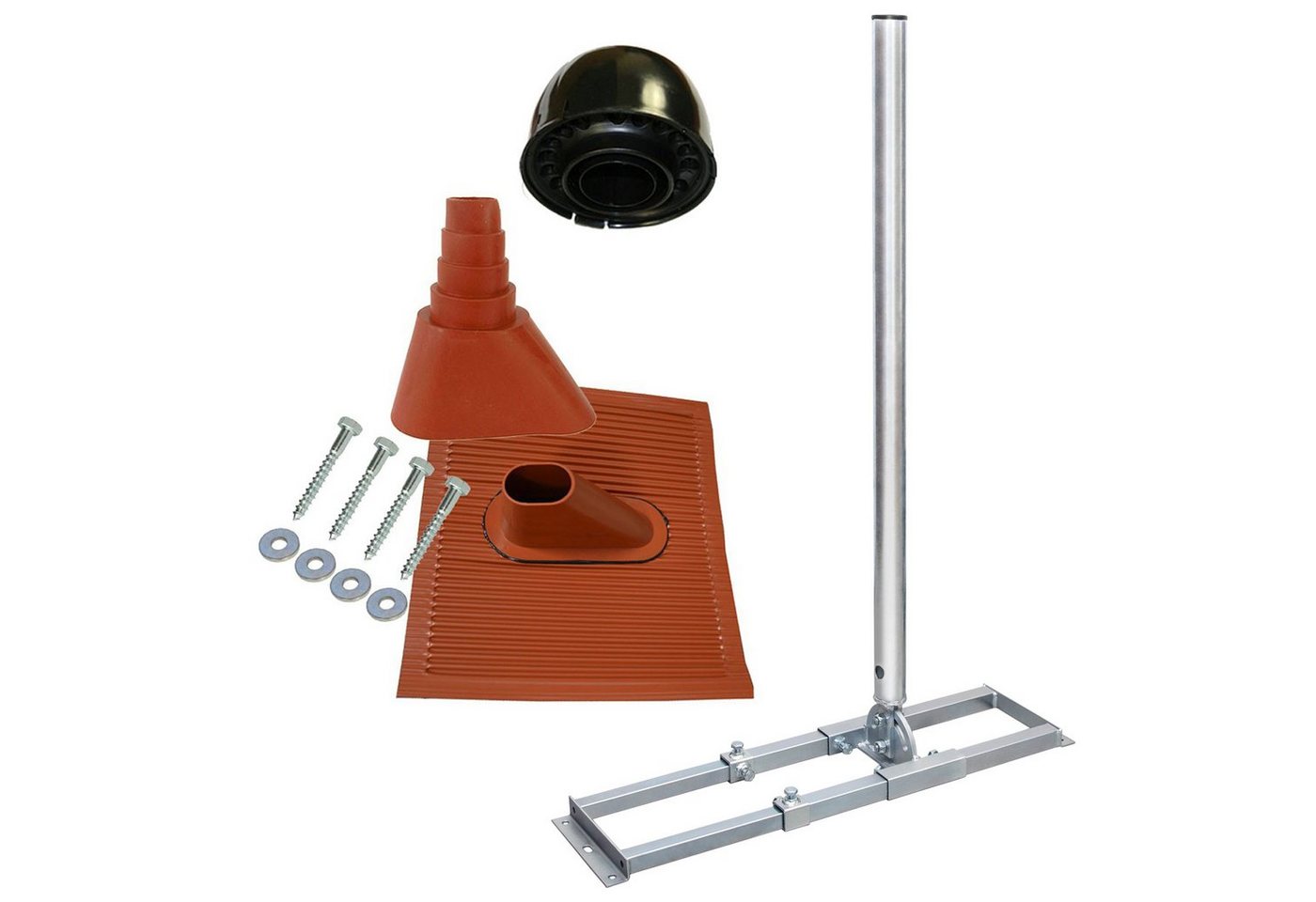 PremiumX SAT-Halterung SAT Dachsparrenhalter ALU Dachabdeckung Tülle rot Mastkappe Schrauben PremiumX SAT-Halterung SAT Dachsparrenhalter ALU Dachabdeckung Tülle rot Mastkappe Schrauben von PremiumX