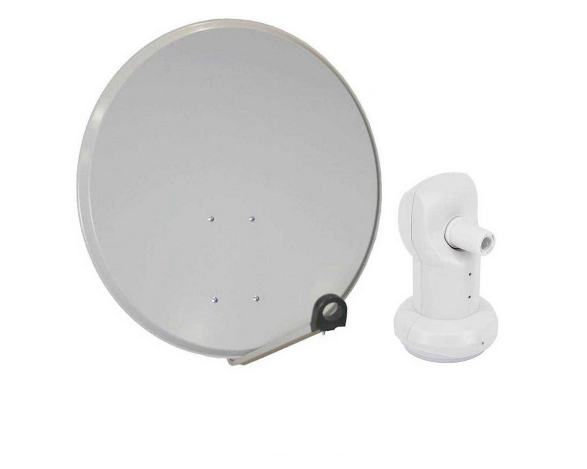 PremiumX Satelliten-Komplettanlage 45cm Stahl Hellgrau Single LNB 2x F-Stecker SAT-Antenne PremiumX Satelliten-Komplettanlage 45cm Stahl Hellgrau Single LNB 2x F-Stecker SAT-Antenne von PremiumX