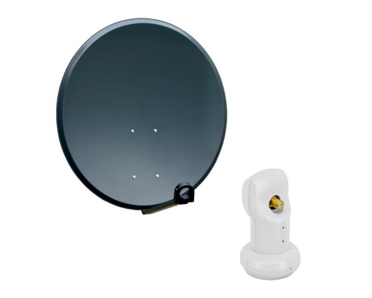 PremiumX Satelliten-Komplettanlage 80cm Alu Sat Antenne Single LNB SAT-Antenne PremiumX Satelliten-Komplettanlage 80cm Alu Sat Antenne Single LNB SAT-Antenne von PremiumX