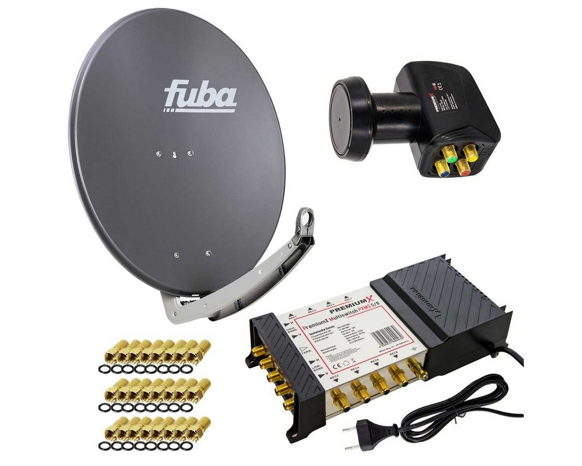 PremiumX Satelliten-Komplettanlage Fuba DAA 780 A Antenne 5/8 Multiswitch LNB SAT-Antenne PremiumX Satelliten-Komplettanlage Fuba DAA 780 A Antenne 5/8 Multiswitch LNB SAT-Antenne von PremiumX
