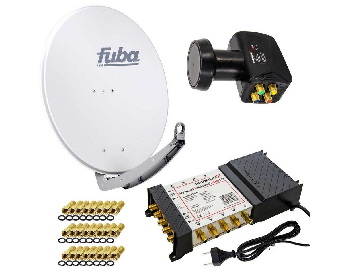 PremiumX Satelliten-Komplettanlage Fuba DAA 780 G Antenne 5/8 Multiswitch LNB SAT-Antenne von PremiumX