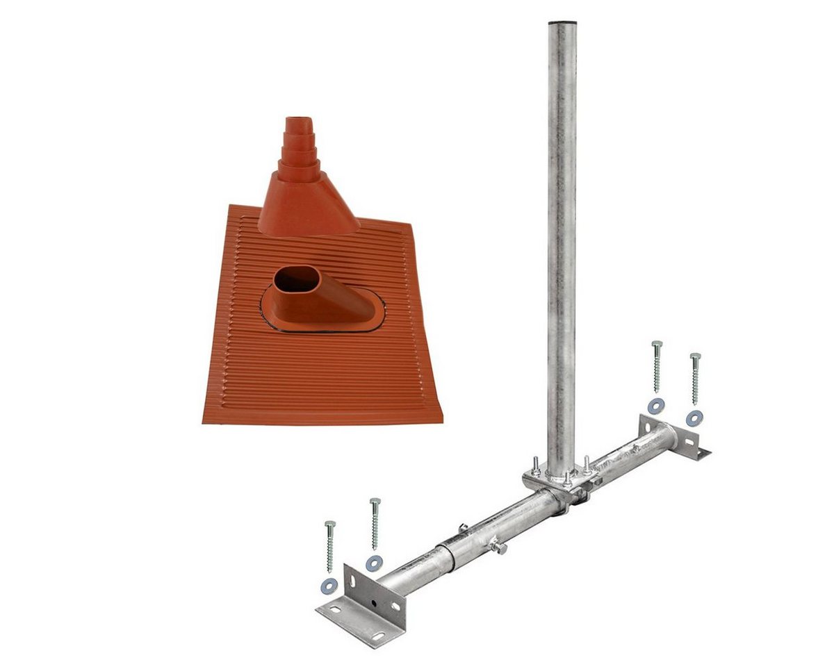 PremiumX X100-48F Dachsparrenmasthalter feuerverzinkt Ziegel Set rot SAT-Halterung PremiumX X100-48F Dachsparrenmasthalter feuerverzinkt Ziegel Set rot SAT-Halterung von PremiumX