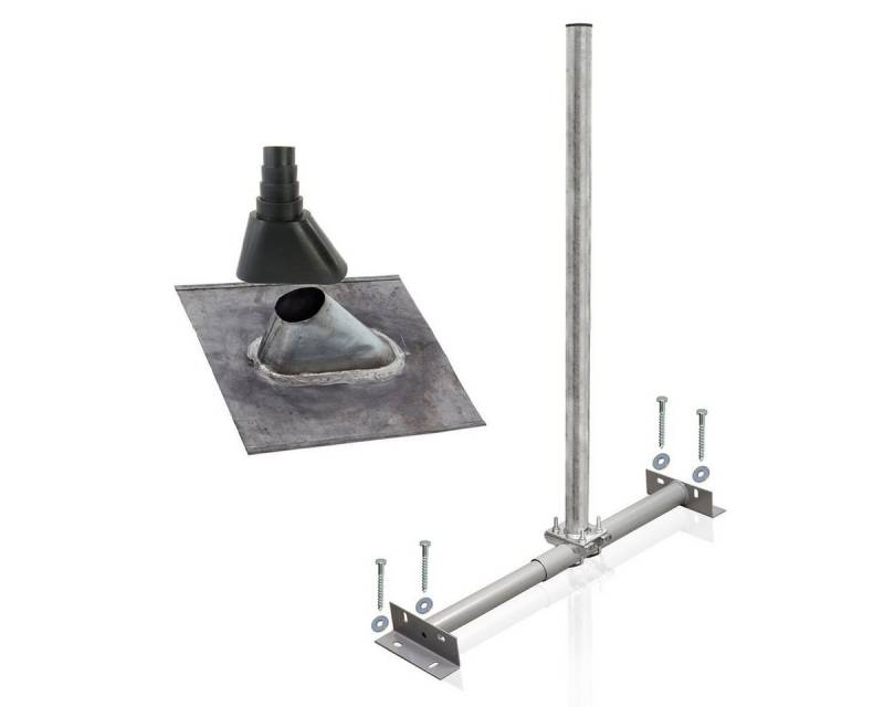 PremiumX X100-60 SAT Dachsparrenhalter feuerverzinkt SAT Blei-Ziegel Set SAT-Halterung von PremiumX