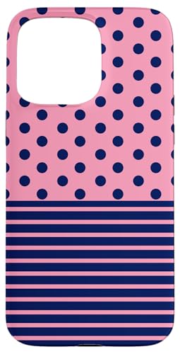 Aesthetic Preppy Cute in Rosa, Marineblau, gepunktet und gestreift Hülle für iPhone 15 Pro Max Aesthetic Preppy Cute in Rosa, Marineblau, gepunktet und gestreift Hülle für iPhone 15 Pro Max von Preppy Polka Girly Style