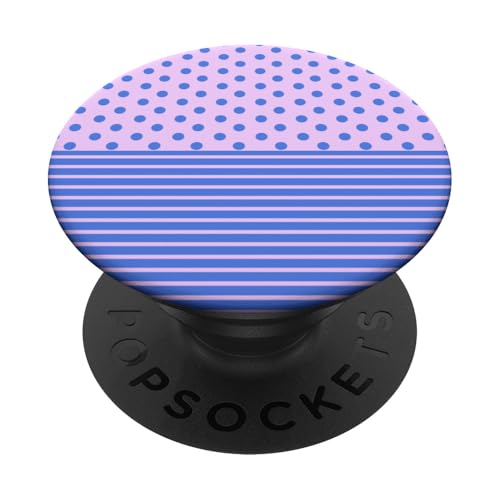 Blau/Rosa, gepunktet und gestreift, pastellfarben, ästhetisch, adrett, niedlich PopSockets Klebender PopGrip Blau/Rosa, gepunktet und gestreift, pastellfarben, ästhetisch, adrett, niedlich PopSockets Klebender PopGrip von Preppy Polka Girly Style