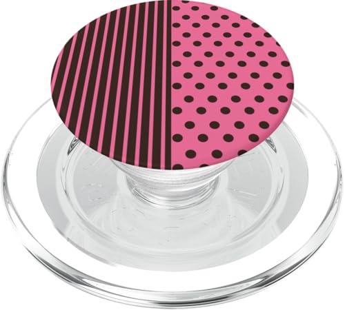 Braun-Rosa, gepunktet und gestreift, ästhetische, adrette Streifen PopSockets PopGrip für MagSafe Braun-Rosa, gepunktet und gestreift, ästhetische, adrette Streifen PopSockets PopGrip für MagSafe von Preppy Polka Girly Style