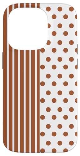 Braun-Weiß, gepunktet und gestreift, ästhetisch, adrett, niedlich, Boho Hülle für iPhone 14 Pro Braun-Weiß, gepunktet und gestreift, ästhetisch, adrett, niedlich, Boho Hülle für iPhone 14 Pro von Preppy Polka Girly Style