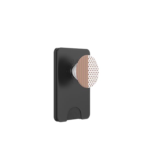 Braun-Weiß, gepunktet und gestreift, ästhetisch, adrett, niedlich, Boho PopSockets PopWallet für MagSafe Braun-Weiß, gepunktet und gestreift, ästhetisch, adrett, niedlich, Boho PopSockets PopWallet für MagSafe von Preppy Polka Girly Style
