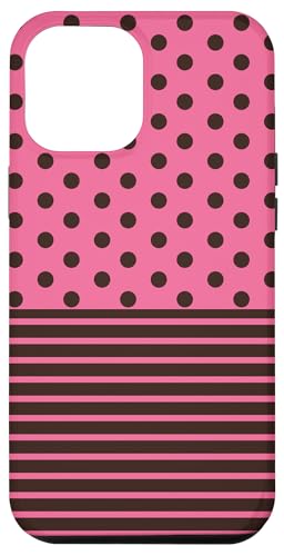 Braun-rosa gepunktet und gestreift, ästhetisch, adrett, niedlich, Boho Hülle für iPhone 12 Pro Max Braun-rosa gepunktet und gestreift, ästhetisch, adrett, niedlich, Boho Hülle für iPhone 12 Pro Max von Preppy Polka Girly Style