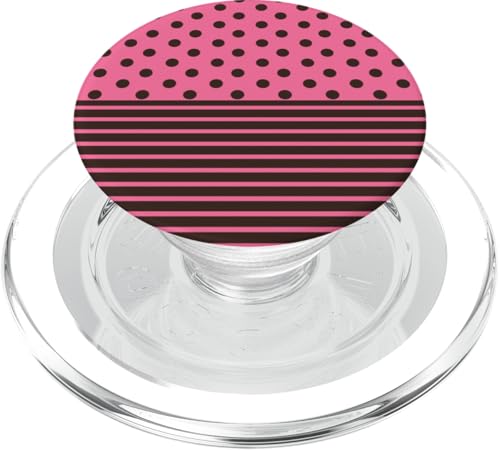 Braun-rosa gepunktet und gestreift, ästhetisch, adrett, niedlich, Boho PopSockets PopGrip für MagSafe Braun-rosa gepunktet und gestreift, ästhetisch, adrett, niedlich, Boho PopSockets PopGrip für MagSafe von Preppy Polka Girly Style