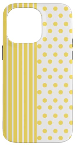 Gelb Weiß gepunktet und gestreift, ästhetisch, adrett, niedlich Hülle für iPhone 14 Pro Max Gelb Weiß gepunktet und gestreift, ästhetisch, adrett, niedlich Hülle für iPhone 14 Pro Max von Preppy Polka Girly Style