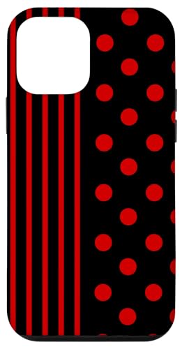 Gepunktet und gestreift, ästhetisch, adrett, niedlich, Boho, Rot / Schwarz Hülle für iPhone 12 mini Gepunktet und gestreift, ästhetisch, adrett, niedlich, Boho, Rot / Schwarz Hülle für iPhone 12 mini von Preppy Polka Girly Style
