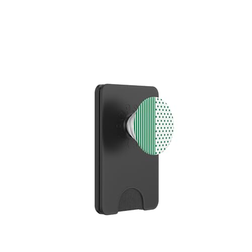 Grün-Weiß, gepunktet und gestreift, ästhetisch, adrett, niedlich, Boho PopSockets PopWallet für MagSafe Grün-Weiß, gepunktet und gestreift, ästhetisch, adrett, niedlich, Boho PopSockets PopWallet für MagSafe von Preppy Polka Girly Style