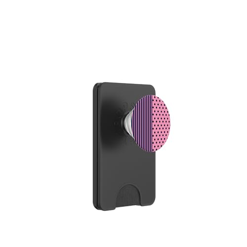 Marineblau-rosa gepunktet und gestreift, ästhetisch, adrett, niedlich PopSockets PopWallet für MagSafe Marineblau-rosa gepunktet und gestreift, ästhetisch, adrett, niedlich PopSockets PopWallet für MagSafe von Preppy Polka Girly Style