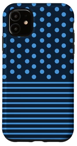 Marineblaues, gepunktetes und gestreiftes ästhetisches adrettes niedliches Boho Hülle für iPhone 11 Marineblaues, gepunktetes und gestreiftes ästhetisches adrettes niedliches Boho Hülle für iPhone 11 von Preppy Polka Girly Style