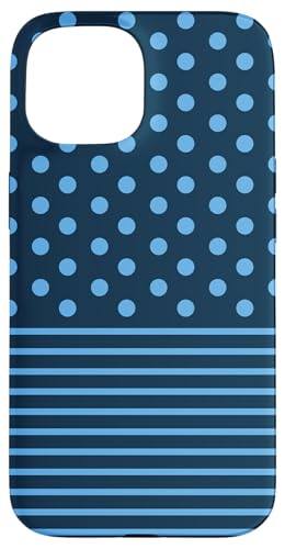 Marineblaues, gepunktetes und gestreiftes ästhetisches adrettes niedliches Boho Hülle für iPhone 15 Marineblaues, gepunktetes und gestreiftes ästhetisches adrettes niedliches Boho Hülle für iPhone 15 von Preppy Polka Girly Style