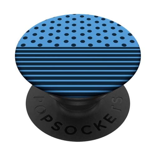Marineblaues, gepunktetes und gestreiftes ästhetisches adrettes niedliches Boho PopSockets Klebender PopGrip Marineblaues, gepunktetes und gestreiftes ästhetisches adrettes niedliches Boho PopSockets Klebender PopGrip von Preppy Polka Girly Style