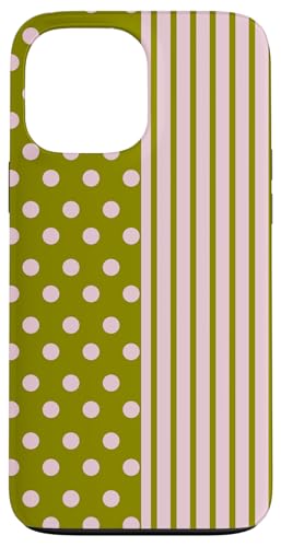 Olivgrün, Rosa, gepunktet und gestreift, ästhetisch, adrett, niedlich Hülle für iPhone 13 Pro Max Olivgrün, Rosa, gepunktet und gestreift, ästhetisch, adrett, niedlich Hülle für iPhone 13 Pro Max von Preppy Polka Girly Style