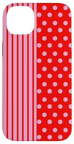 Rosa / Rot gepunktet und gestreift, ästhetisch, adrett, niedliche Streifen Hülle für iPhone 14 Plus Rosa / Rot gepunktet und gestreift, ästhetisch, adrett, niedliche Streifen Hülle für iPhone 14 Plus von Preppy Polka Girly Style