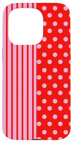 Rosa / Rot gepunktet und gestreift, ästhetisch, adrett, niedliche Streifen Hülle für iPhone 15 Pro Rosa / Rot gepunktet und gestreift, ästhetisch, adrett, niedliche Streifen Hülle für iPhone 15 Pro von Preppy Polka Girly Style