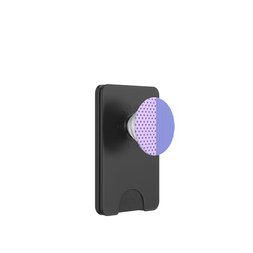 Rosa Blau gepunktet und gestreift, ästhetisch, adrett, niedlich, Boho PopSockets PopWallet für MagSafe Rosa Blau gepunktet und gestreift, ästhetisch, adrett, niedlich, Boho PopSockets PopWallet für MagSafe von Preppy Polka Girly Style