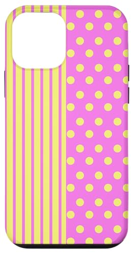 Rosa Gelb gepunktet und gestreift, ästhetisch, adrett, niedlich Hülle für iPhone 12 mini Rosa Gelb gepunktet und gestreift, ästhetisch, adrett, niedlich Hülle für iPhone 12 mini von Preppy Polka Girly Style
