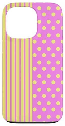 Rosa Gelb gepunktet und gestreift, ästhetisch, adrett, niedlich Hülle für iPhone 13 Pro Rosa Gelb gepunktet und gestreift, ästhetisch, adrett, niedlich Hülle für iPhone 13 Pro von Preppy Polka Girly Style