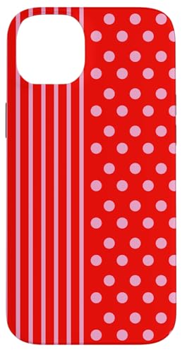 Rosa Rot gepunktet und gestreift, ästhetisch, adrett, niedlich, Boho Hülle für iPhone 14 Plus Rosa Rot gepunktet und gestreift, ästhetisch, adrett, niedlich, Boho Hülle für iPhone 14 Plus von Preppy Polka Girly Style