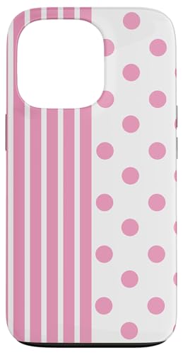 Rosa Weiß gepunktet und gestreift, ästhetisch, adrett, niedlich, Boho Hülle für iPhone 13 Pro Rosa Weiß gepunktet und gestreift, ästhetisch, adrett, niedlich, Boho Hülle für iPhone 13 Pro von Preppy Polka Girly Style