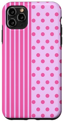 Rosa gepunktet und gestreift, ästhetisch, adrett, niedliche Streifen Hülle für iPhone 11 Pro Max Rosa gepunktet und gestreift, ästhetisch, adrett, niedliche Streifen Hülle für iPhone 11 Pro Max von Preppy Polka Girly Style