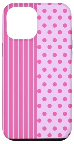 Rosa gepunktet und gestreift, ästhetisch, adrett, niedliche Streifen Hülle für iPhone 12 Pro Max Rosa gepunktet und gestreift, ästhetisch, adrett, niedliche Streifen Hülle für iPhone 12 Pro Max von Preppy Polka Girly Style