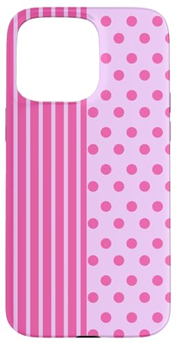Rosa gepunktet und gestreift, ästhetisch, adrett, niedliche Streifen Hülle für iPhone 15 Pro Max Rosa gepunktet und gestreift, ästhetisch, adrett, niedliche Streifen Hülle für iPhone 15 Pro Max von Preppy Polka Girly Style