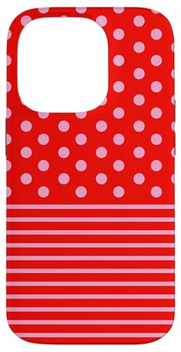 Rot Rosa Polka Dot und Streifen Aesthetic Preppy CuteBoho Hülle für iPhone 14 Pro Rot Rosa Polka Dot und Streifen Aesthetic Preppy CuteBoho Hülle für iPhone 14 Pro von Preppy Polka Girly Style