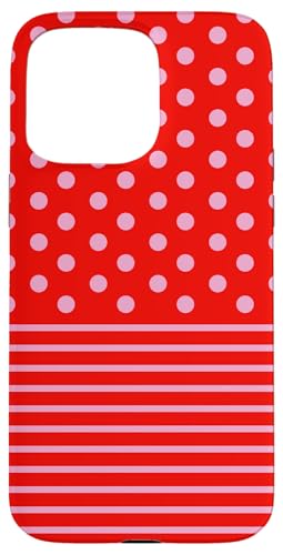 Rot Rosa Polka Dot und Streifen Aesthetic Preppy CuteBoho Hülle für iPhone 15 Pro Max Rot Rosa Polka Dot und Streifen Aesthetic Preppy CuteBoho Hülle für iPhone 15 Pro Max von Preppy Polka Girly Style