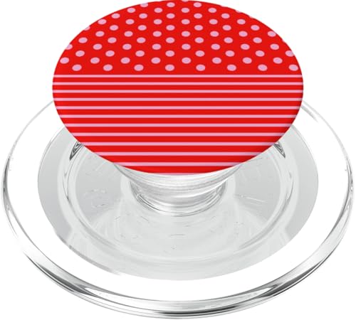 Rot Rosa Polka Dot und Streifen Aesthetic Preppy CuteBoho PopSockets PopGrip für MagSafe Rot Rosa Polka Dot und Streifen Aesthetic Preppy CuteBoho PopSockets PopGrip für MagSafe von Preppy Polka Girly Style