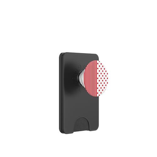 Rot Weiß gepunktet und gestreift, ästhetisch, adrett, niedlich, Boho PopSockets PopWallet für MagSafe Rot Weiß gepunktet und gestreift, ästhetisch, adrett, niedlich, Boho PopSockets PopWallet für MagSafe von Preppy Polka Girly Style
