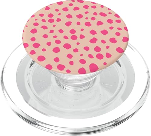 Beige und Rosa Dalmatiner Print Preppy Girly Polka Dot Y2K PopSockets PopGrip für MagSafe von Preppy & Pretty Chic Girl