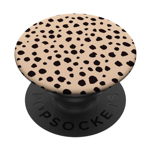 Beige und Schwarz Dalmatiner Print Preppy Girly Polka Dot Y2K PopSockets Klebender PopGrip Beige und Schwarz Dalmatiner Print Preppy Girly Polka Dot Y2K PopSockets Klebender PopGrip von Preppy & Pretty Chic Girl