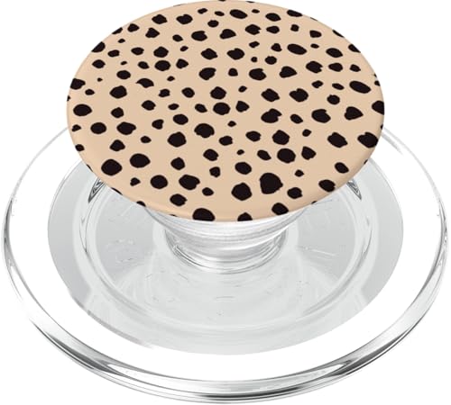 Beige und Schwarz Dalmatiner Print Preppy Girly Polka Dot Y2K PopSockets PopGrip für MagSafe Beige und Schwarz Dalmatiner Print Preppy Girly Polka Dot Y2K PopSockets PopGrip für MagSafe von Preppy & Pretty Chic Girl