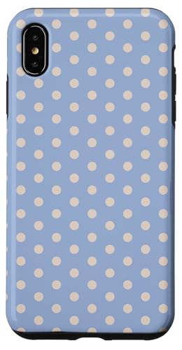 Blau und Beige Polka Dot Vintage Boho Ästhetisch Girly Cute Hülle für iPhone XS Max Blau und Beige Polka Dot Vintage Boho Ästhetisch Girly Cute Hülle für iPhone XS Max von Preppy & Pretty Chic Girl