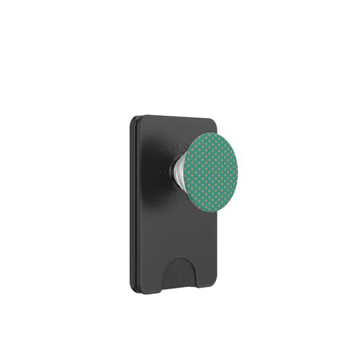 Blaugrünes und orangefarbenes gepunktetes Vintage-Boho Aesthetic Girly PopSockets PopWallet für MagSafe Blaugrünes und orangefarbenes gepunktetes Vintage-Boho Aesthetic Girly PopSockets PopWallet für MagSafe von Preppy & Pretty Chic Girl