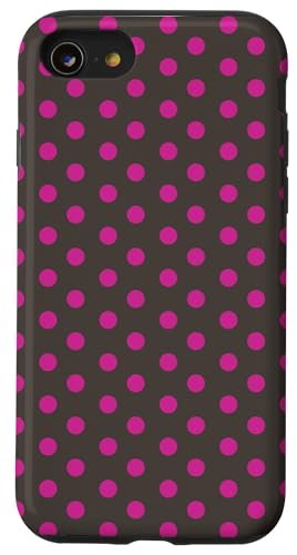 Braun und Rosa gepunktet, Boho, Vintage, ästhetisch, gepunktet Hülle für iPhone SE (2020) / 7 / 8 von Preppy & Pretty Chic Girl