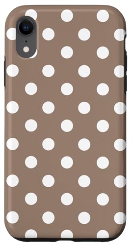 Braun und Weiß Big Polka Dot Vintage Boho Aesthetic Preppy Hülle für iPhone XR Braun und Weiß Big Polka Dot Vintage Boho Aesthetic Preppy Hülle für iPhone XR von Preppy & Pretty Chic Girl