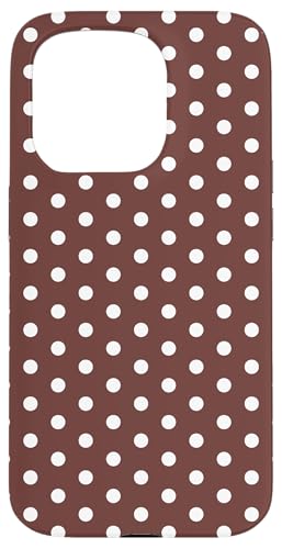 Braun und Weiß gepunktet Vintage Boho Ästhetisches Mädchen Hülle für iPhone 15 Pro Braun und Weiß gepunktet Vintage Boho Ästhetisches Mädchen Hülle für iPhone 15 Pro von Preppy & Pretty Chic Girl
