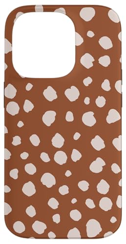 Braunes und beigefarbenes Dalmatiner-Druck, adrett, mädchenhaft, gepunktet, Y2K Hülle für iPhone 14 Pro von Preppy & Pretty Chic Girl