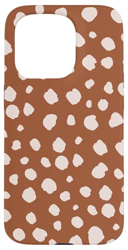 Braunes und beigefarbenes Dalmatiner-Druck, adrett, mädchenhaft, gepunktet, Y2K Hülle für iPhone 15 Pro von Preppy & Pretty Chic Girl